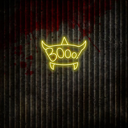 Scary Boo Text Neon Sign