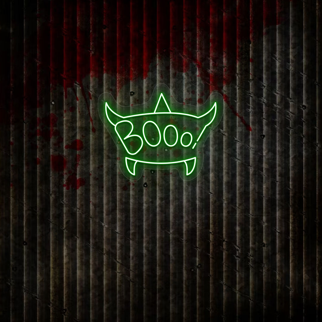 Scary Boo Text Neon Sign