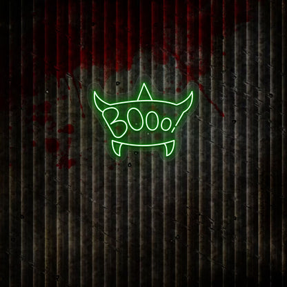 Scary Boo Text Neon Sign
