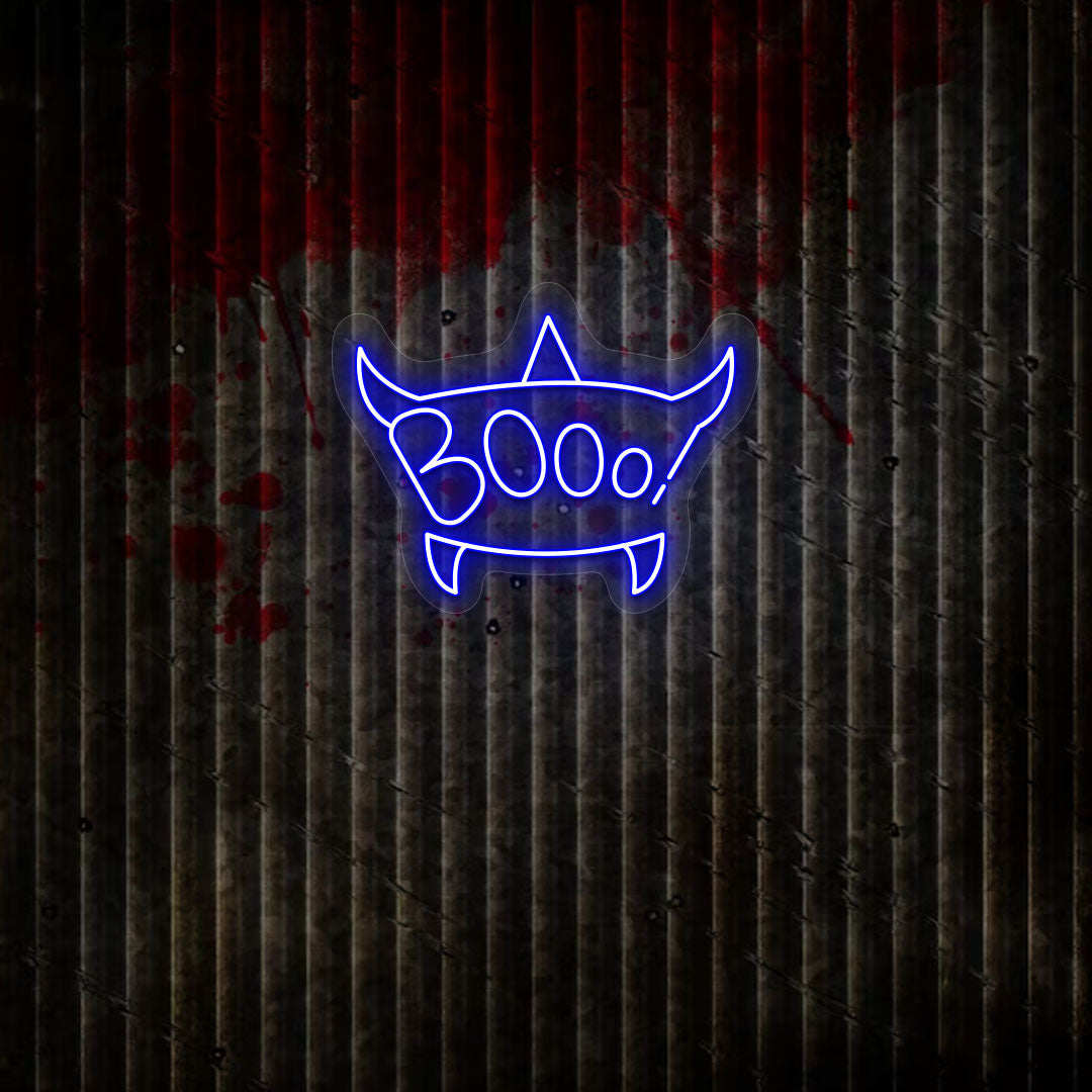 Scary Boo Text Neon Sign