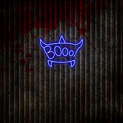 Scary Boo Text Neon Sign