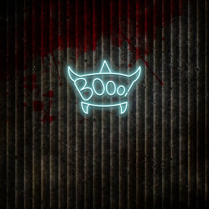 Scary Boo Text Neon Sign