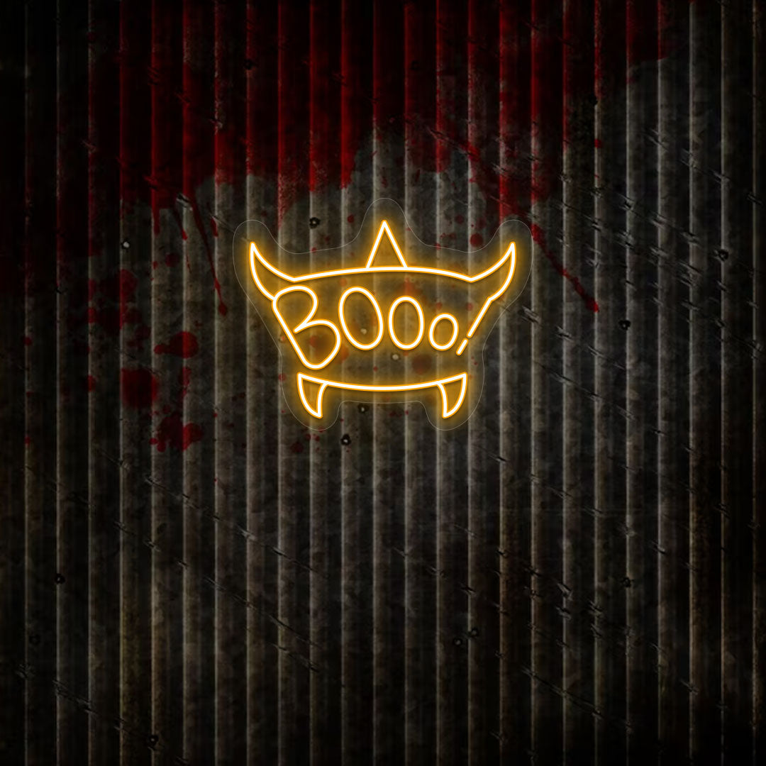 Scary Boo Text Neon Sign