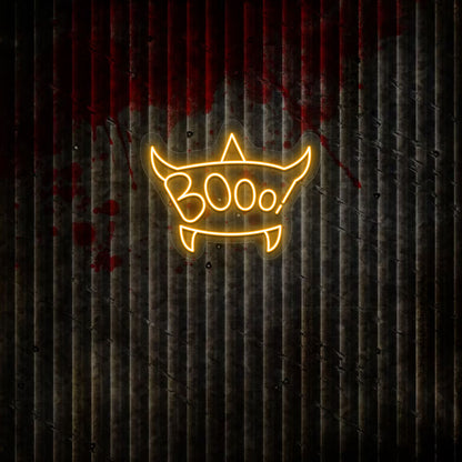Scary Boo Text Neon Sign