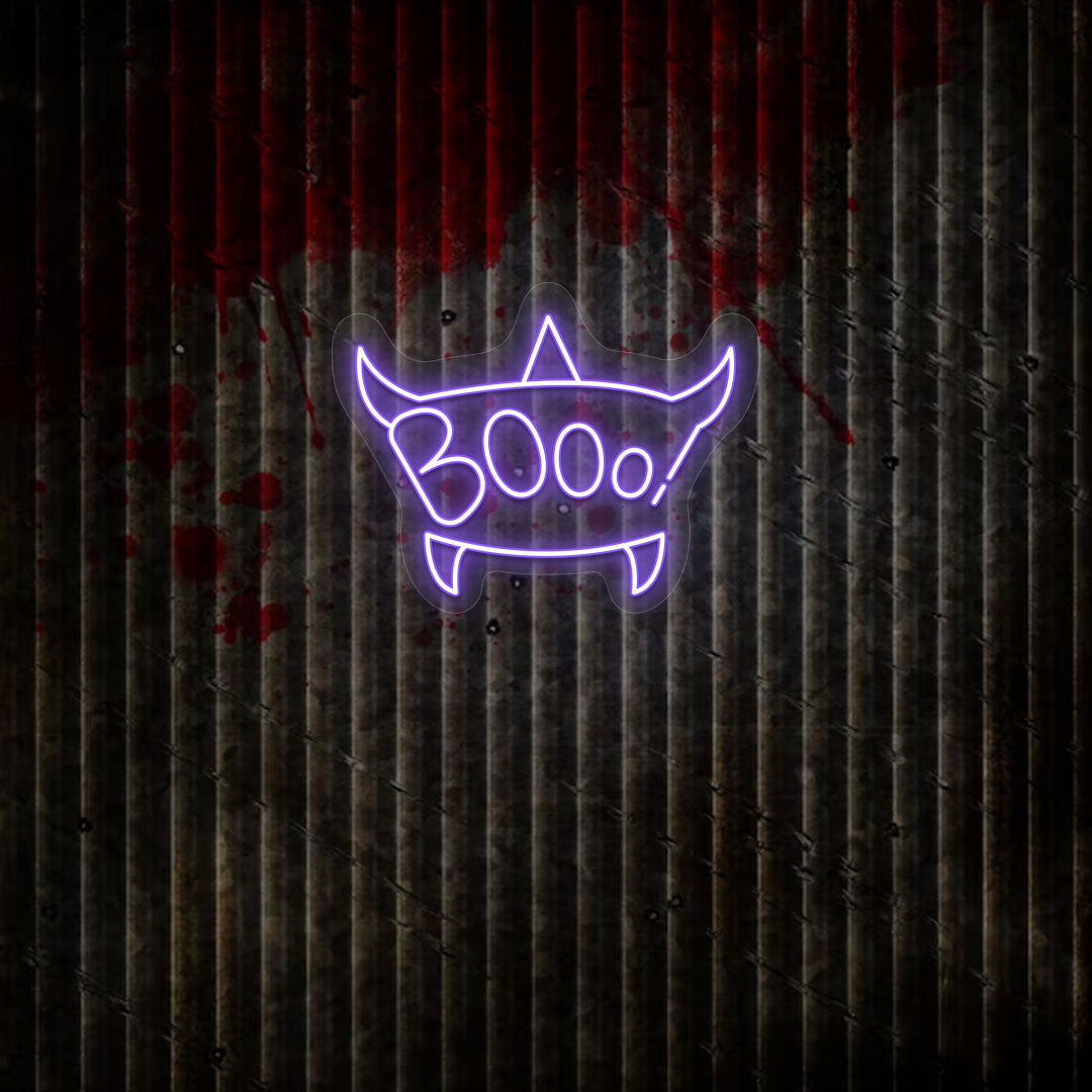 Scary Boo Text Neon Sign