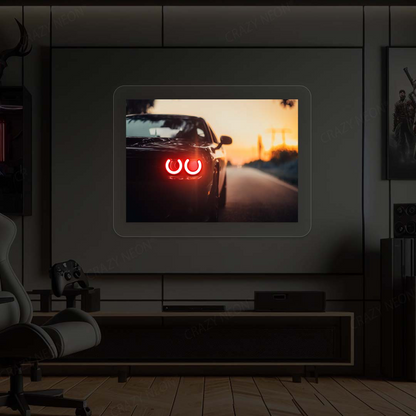 Challenger Headlight Neon Artwork Sign